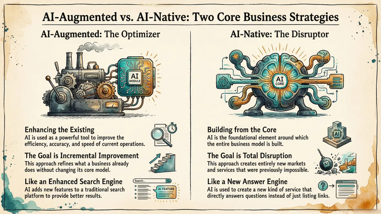 Exploring AI-Native vs. AI-Augmented Business Models in the GenAI Era